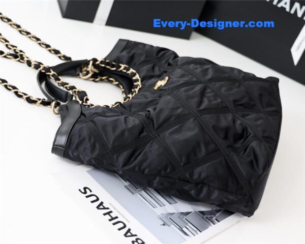 Chanel black nylon shopping bag - Image 7