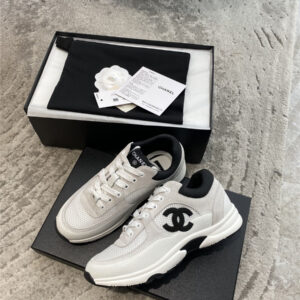 Chanel White and Black CC Runners