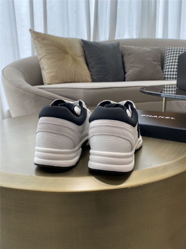 Chanel White and Black CC Runners - Image 7
