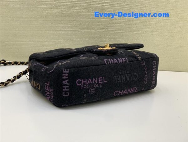 Chanel graffiti denim print cf bag - Image 6