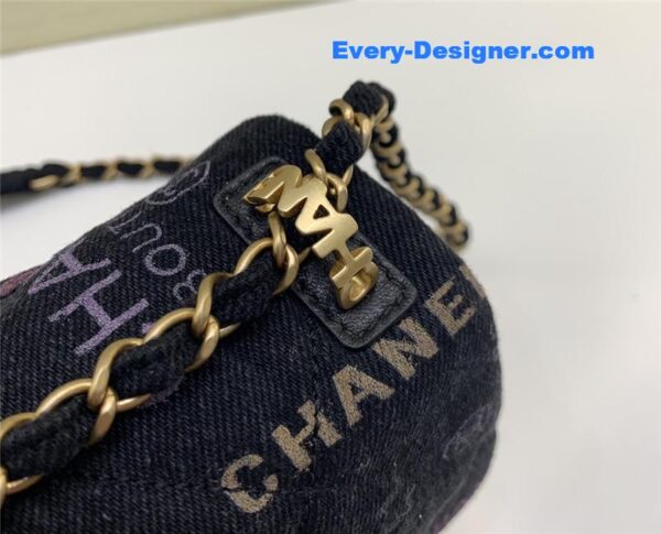 Chanel graffiti denim print cf bag - Image 2