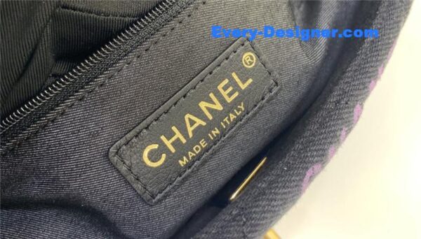 Chanel graffiti denim print cf bag small - Image 2