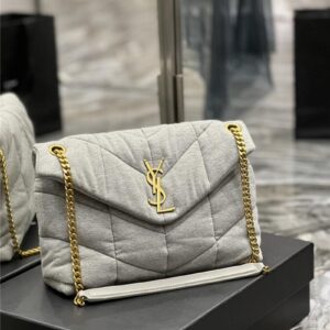ysl loulou puffer bag denim