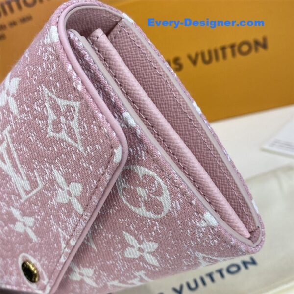 louis vuitton lv denim jacquard sarah wallet - Image 9
