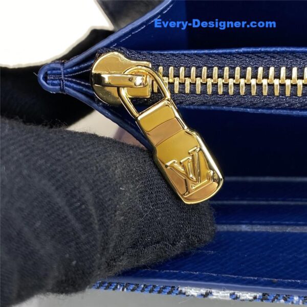 louis vuitton lv denim jacquard sarah wallet - Image 6