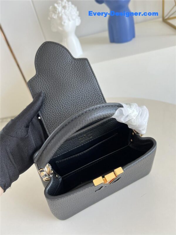 louis vuitton lv capucines mini bag black - Image 8