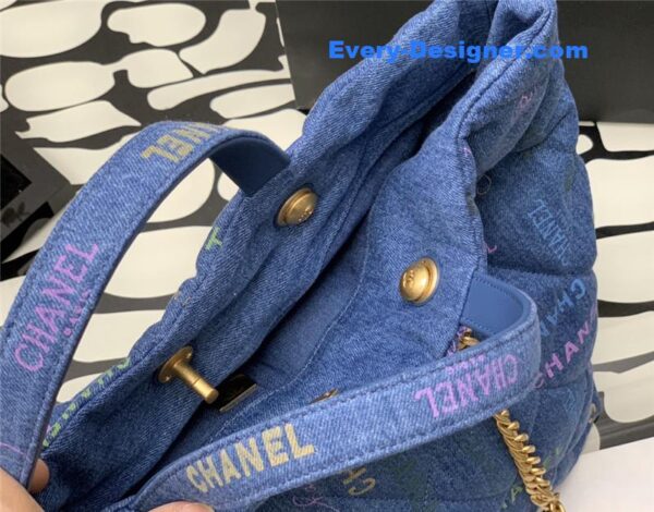 Chanel graffiti denim shopping bag - Image 7