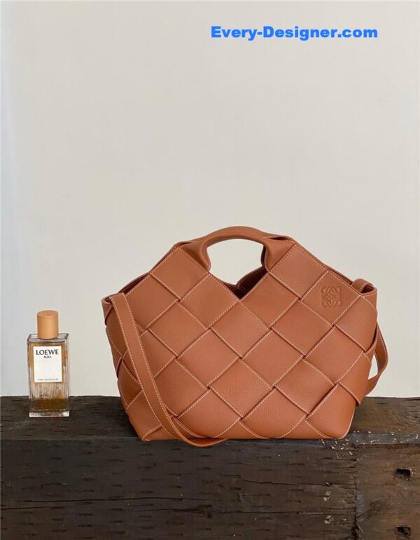 loewe woven basket gingham bag - Image 3