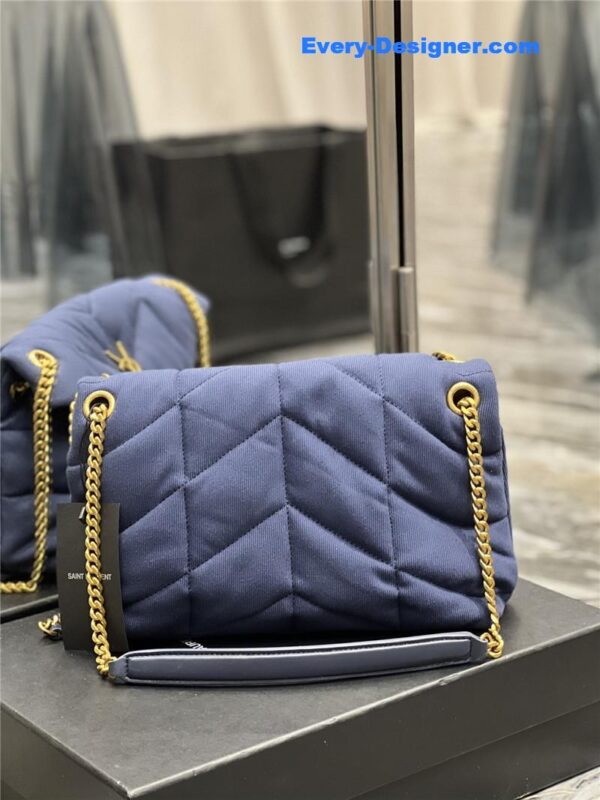 ysl loulou puffer denim shoulder bag - Image 2