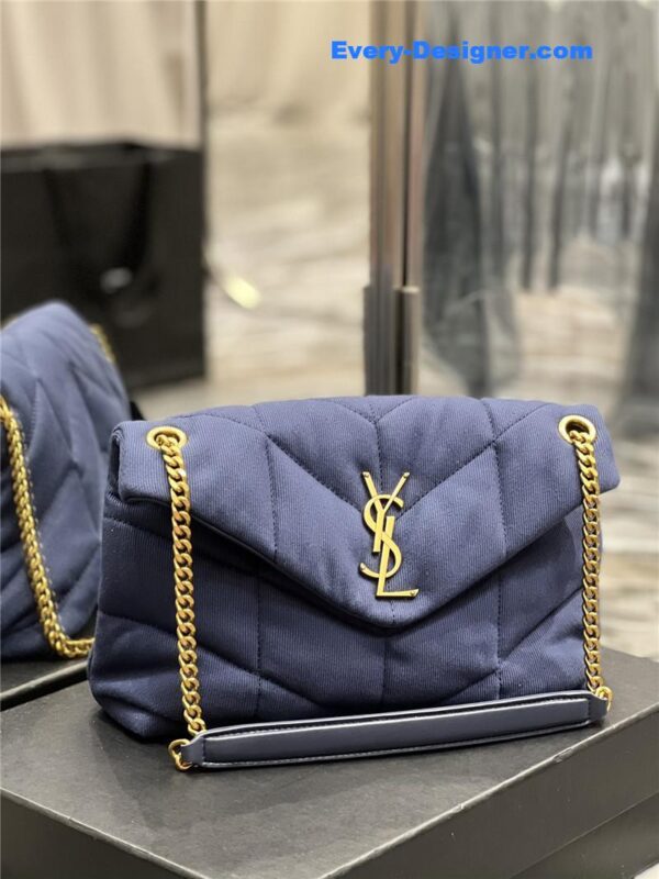 ysl loulou puffer denim shoulder bag - Image 4