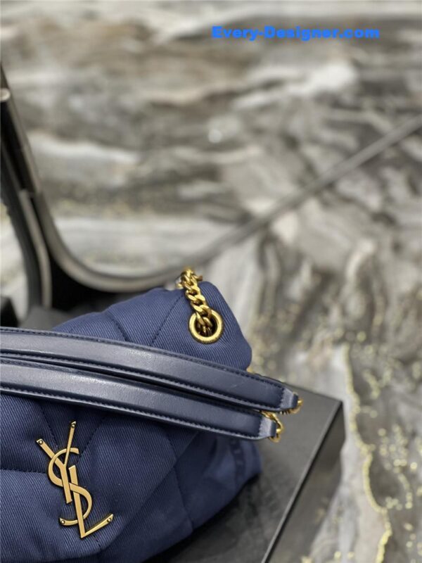 ysl loulou puffer denim shoulder bag - Image 5