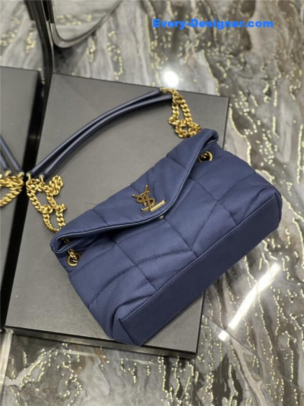 ysl loulou puffer denim shoulder bag - Image 8