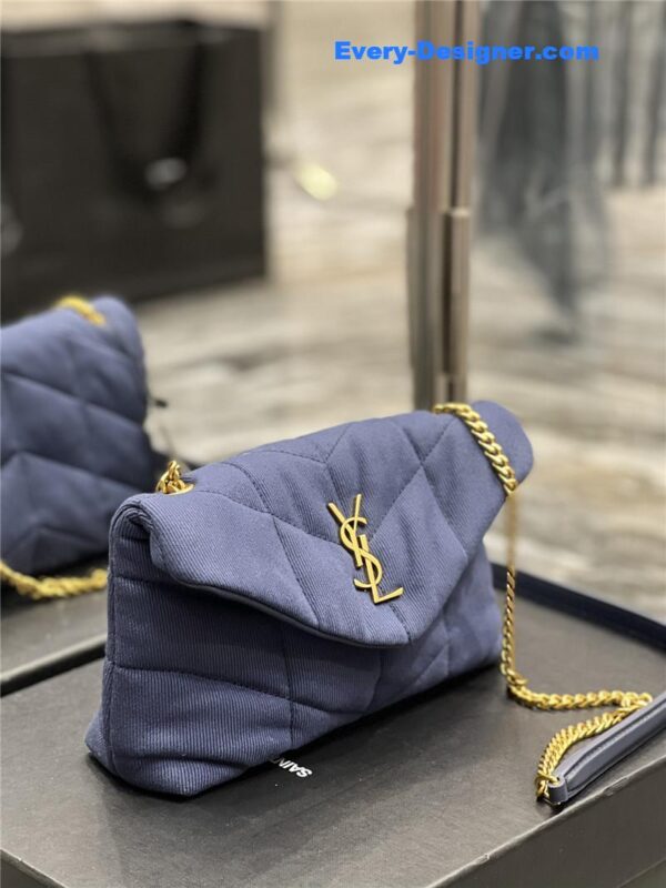 ysl loulou puffer small denim shoulder bag - Image 4