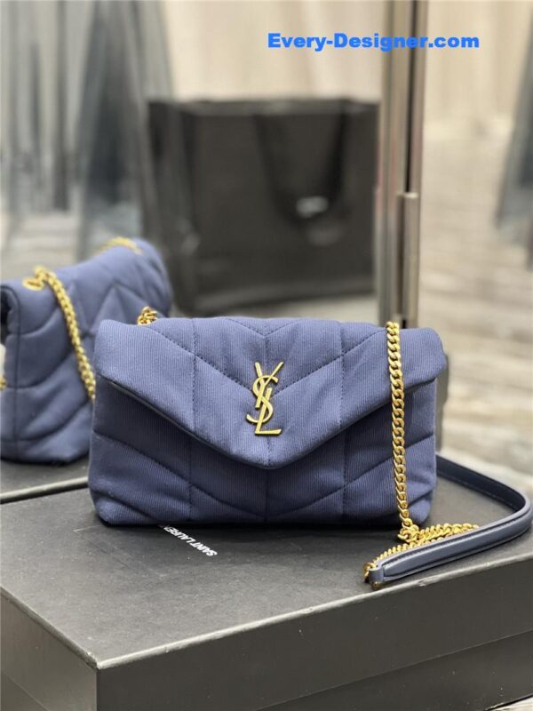 ysl loulou puffer small denim shoulder bag - Image 7