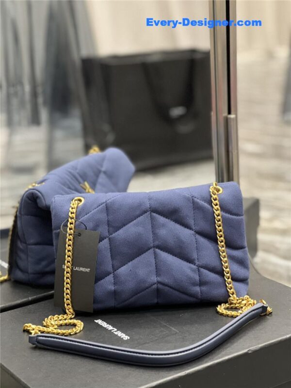ysl loulou puffer small denim shoulder bag - Image 2