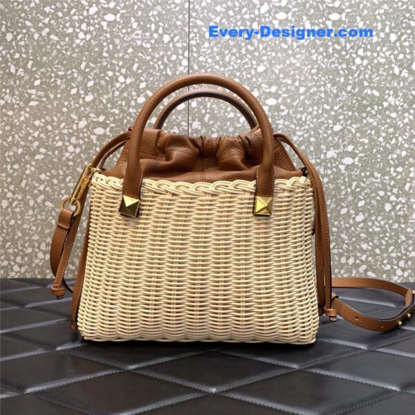 valentino vlogo signature wicker bucket bag - Image 3