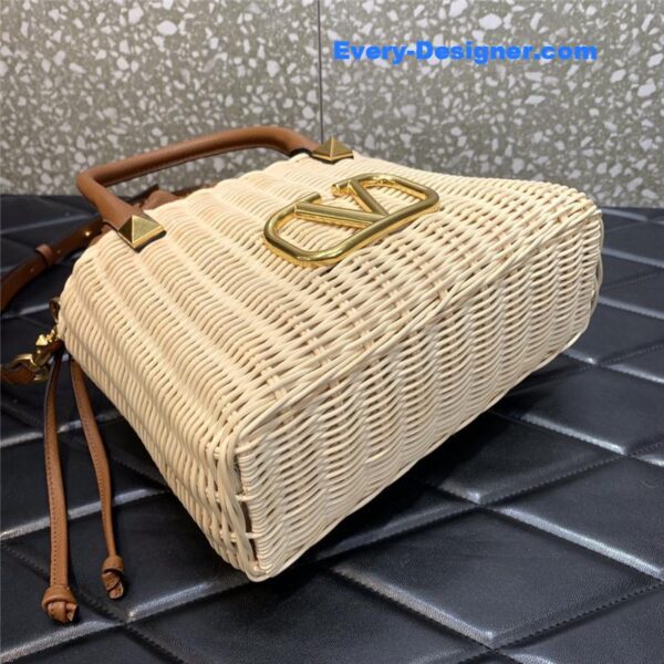 valentino vlogo signature wicker bucket bag - Image 5