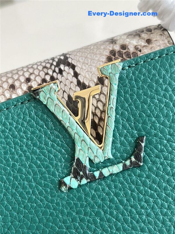 louis vuitton lv capucines mini bag green - Image 3
