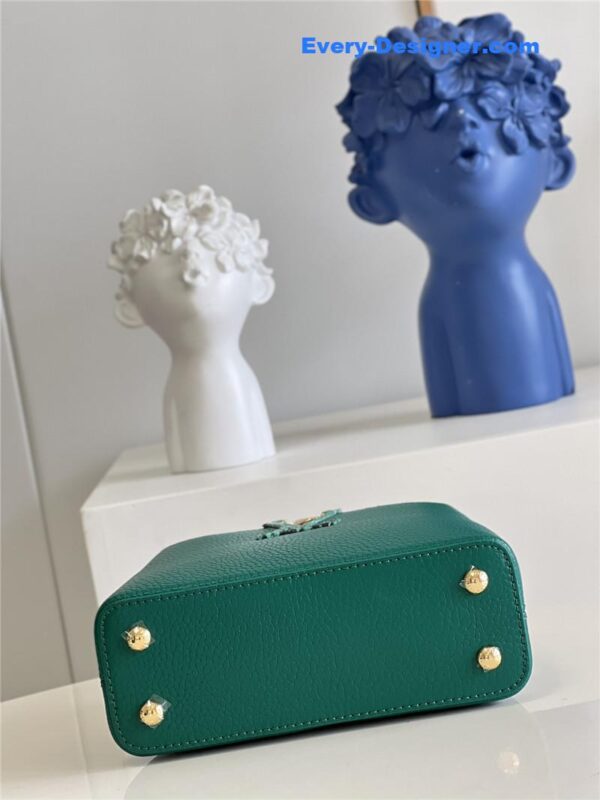 louis vuitton lv capucines mini bag green - Image 4