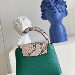louis vuitton lv capucines mini bag green