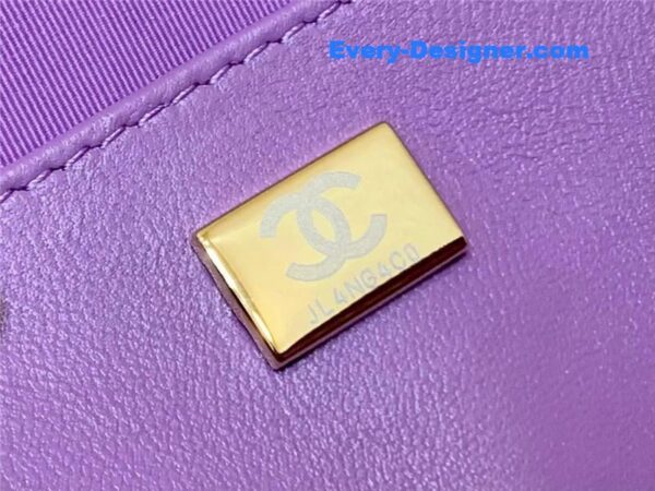 Chanel diamond heart bag purple - Image 6