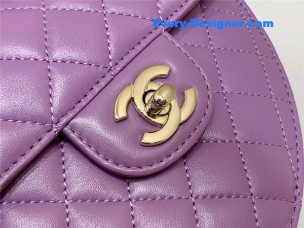 Chanel diamond heart bag purple - Image 2