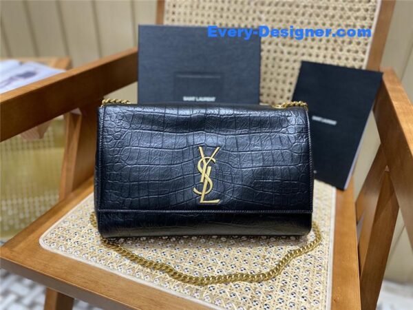 ysl kate crocodile embossed leather bag - Image 2
