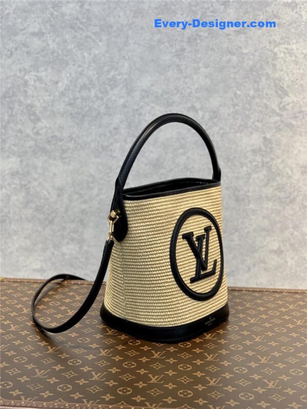 louis vuitton lv knitted raffia bag - Image 8