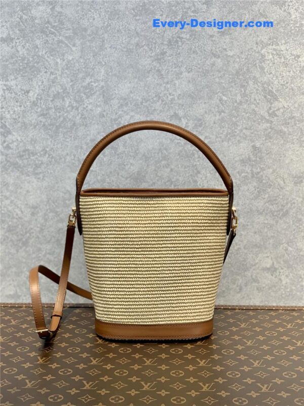 louis vuitton lv knitted raffia bag - Image 4