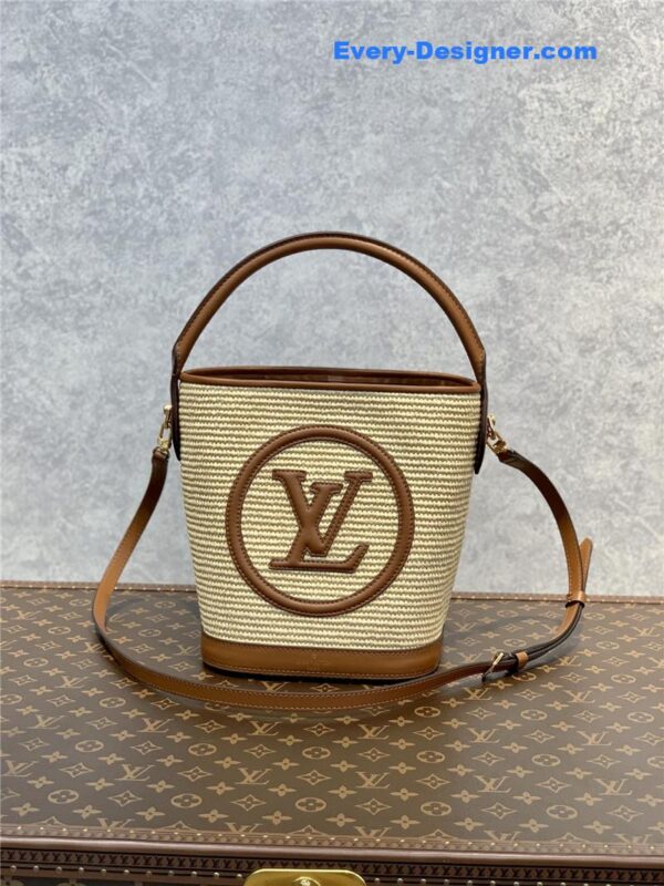louis vuitton lv knitted raffia bag - Image 6