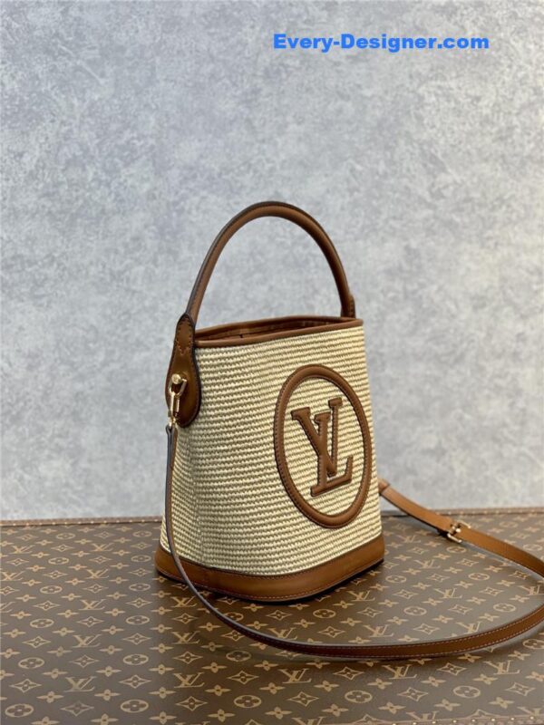 louis vuitton lv knitted raffia bag - Image 8