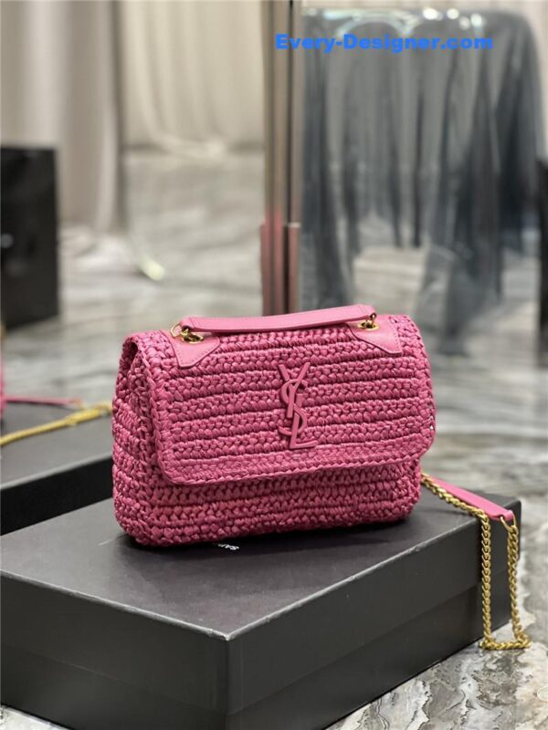 ysl niki raffia bag small - Image 3
