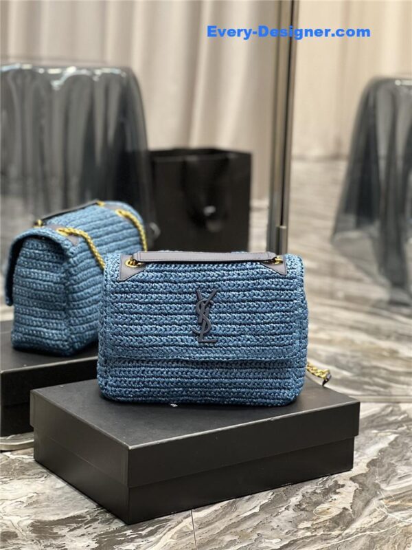 ysl niki raffia bag - Image 3