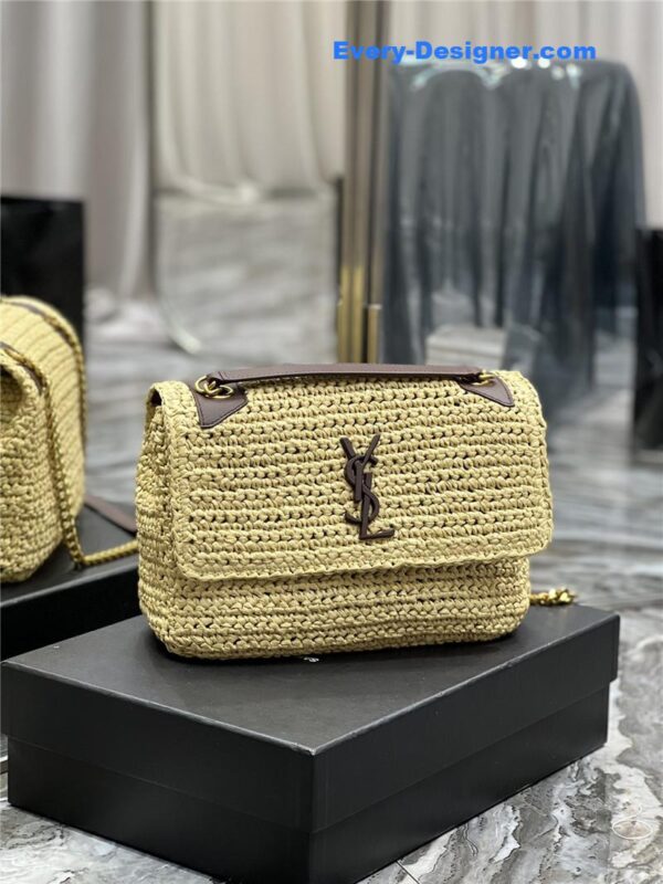 ysl niki raffia bag - Image 8