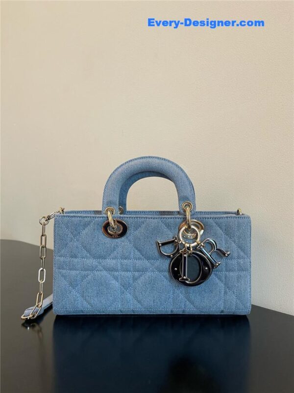 dior lady d-joy bag denim blue - Image 2