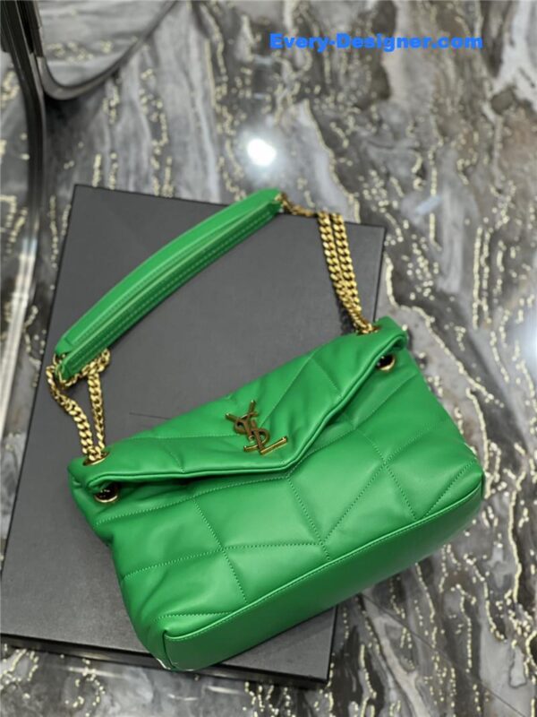 ysl loulou puffer green sheepskin bag - Image 4