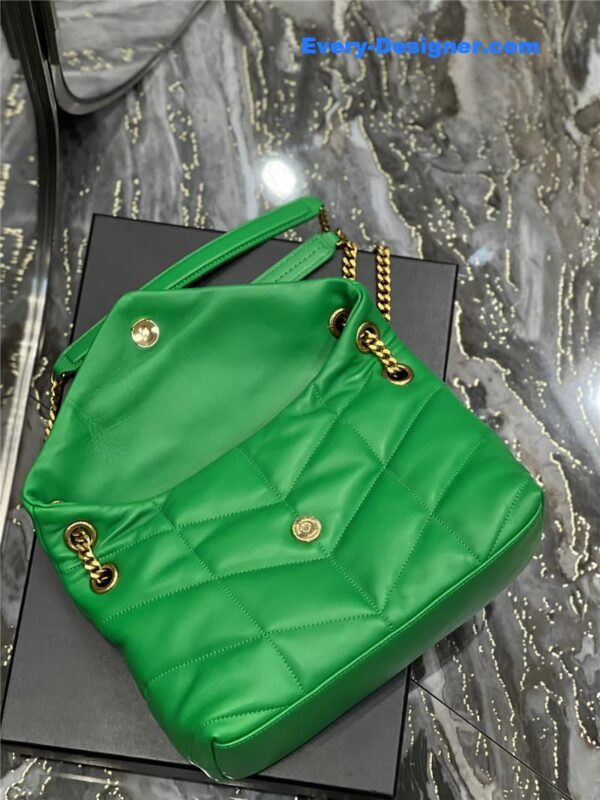 ysl loulou puffer green sheepskin bag - Image 6