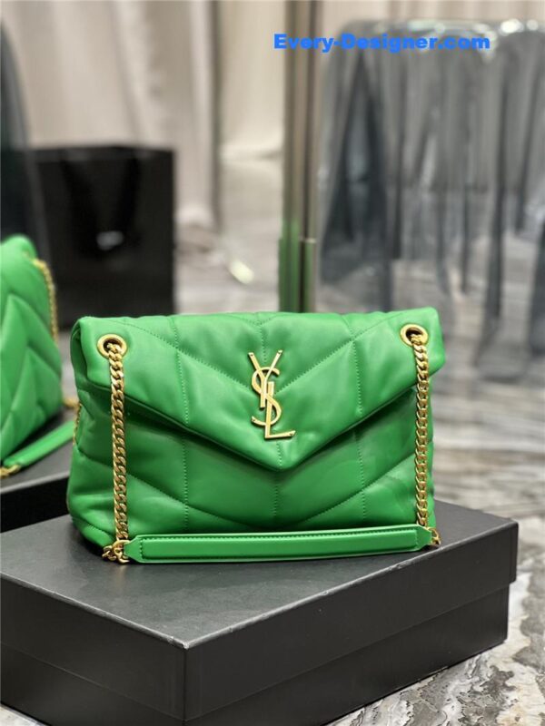ysl loulou puffer green sheepskin bag - Image 2