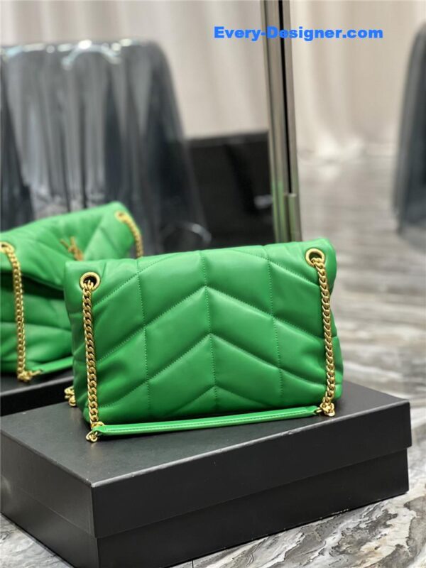 ysl loulou puffer green sheepskin bag - Image 3