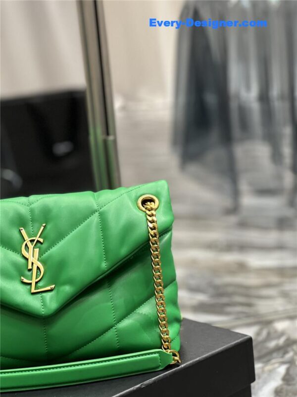 ysl loulou puffer green sheepskin bag - Image 8