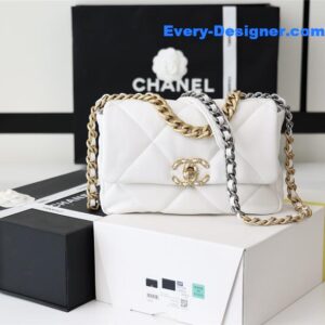 Chanel 19 bag white