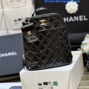 Chanel oil wax cowhide backpack
