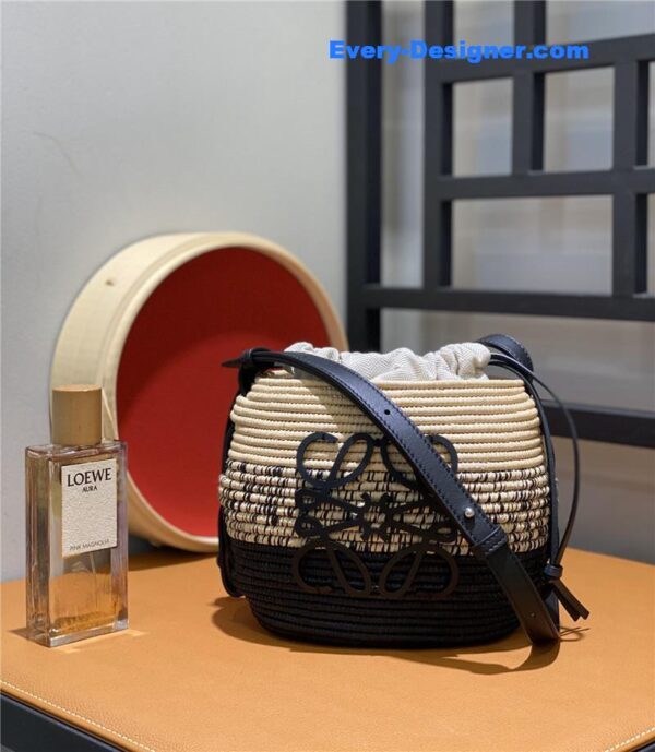 loewe woven straw basket bag - Image 3