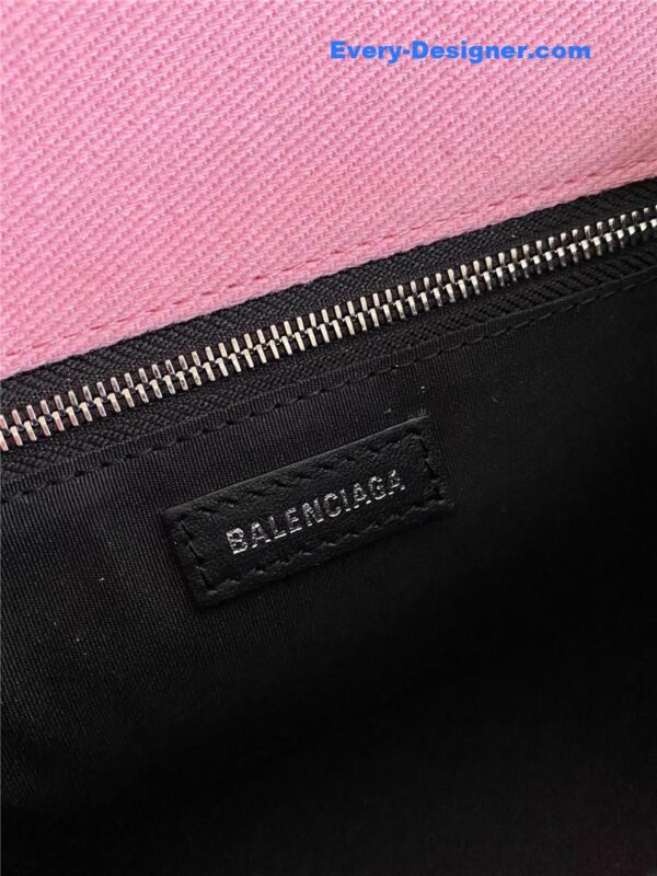 balenciaga denim hourglass bag pink - Image 8