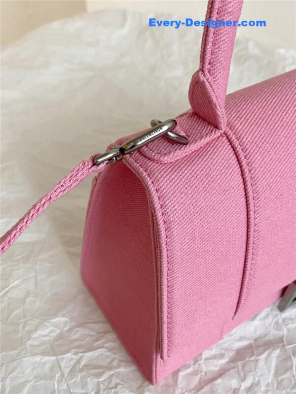 balenciaga denim hourglass bag pink - Image 2