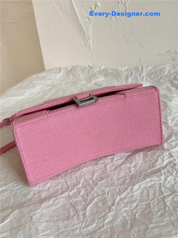 balenciaga denim hourglass bag pink - Image 3