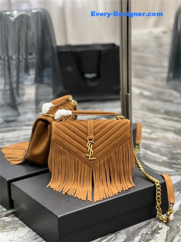 ysl medium college fringed tote bag - Image 9
