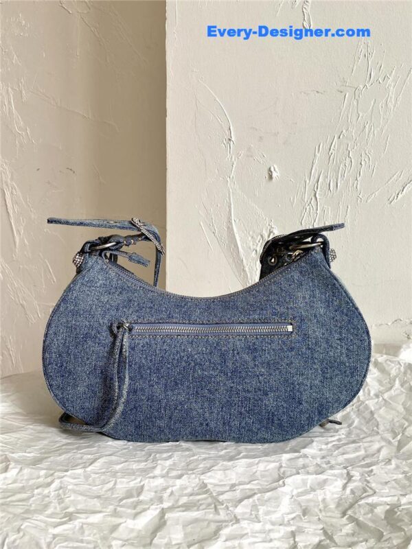 balenciaga le cagole denim motorcycle bag - Image 2
