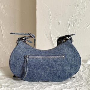 balenciaga le cagole denim motorcycle bag