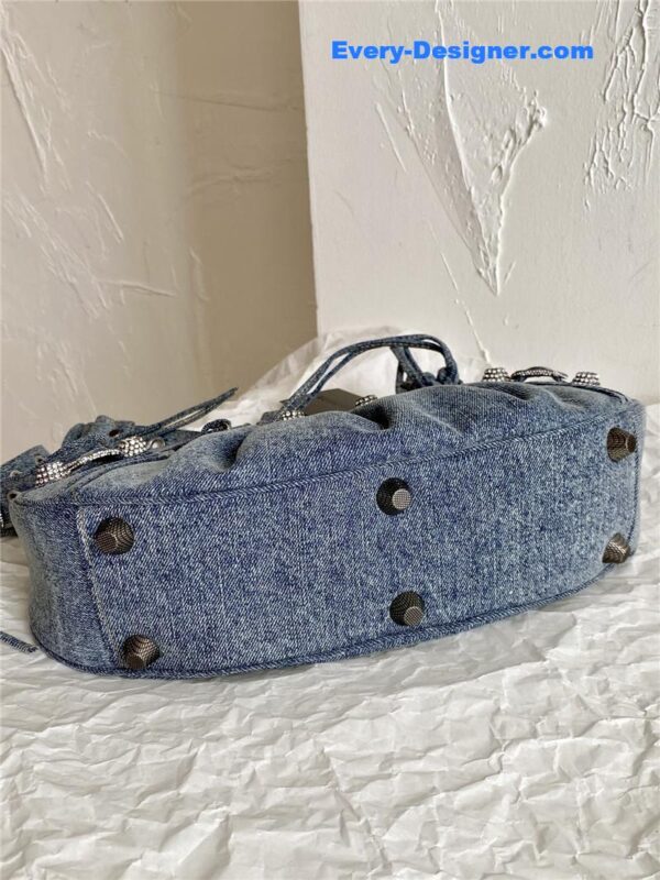 balenciaga le cagole denim motorcycle bag - Image 3